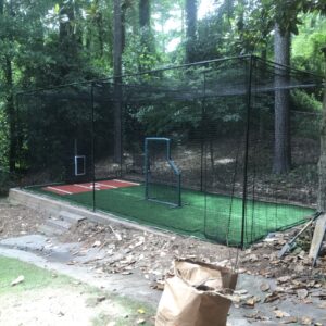 #36 11x10x30 ft. Baseball or Softball batting cage net with a door