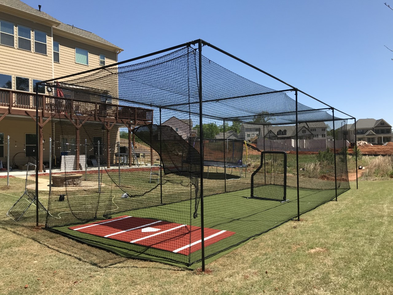 Outdoor Batting Cage Net, 1-3/4 Square Mesh