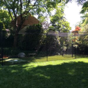 #18 11x11x45 ft. Baseball or Softball batting cage net with a door