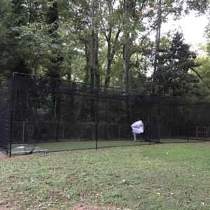 #30 10x12x65 ft. Baseball or Softball batting cage net with a door