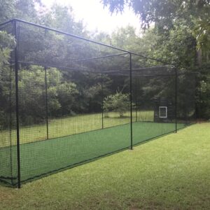 #30 12x10x40 ft. Baseball or Softball batting cage net with a door