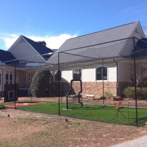 #36 11x10x40 ft. Baseball or Softball batting cage net with a door