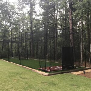 #30 10x10x65 ft. Baseball or Softball batting cage net with a door & baffle