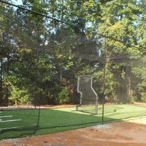 #30 10x10x40 ft. Baseball or Softball batting cage net with a door & baffle